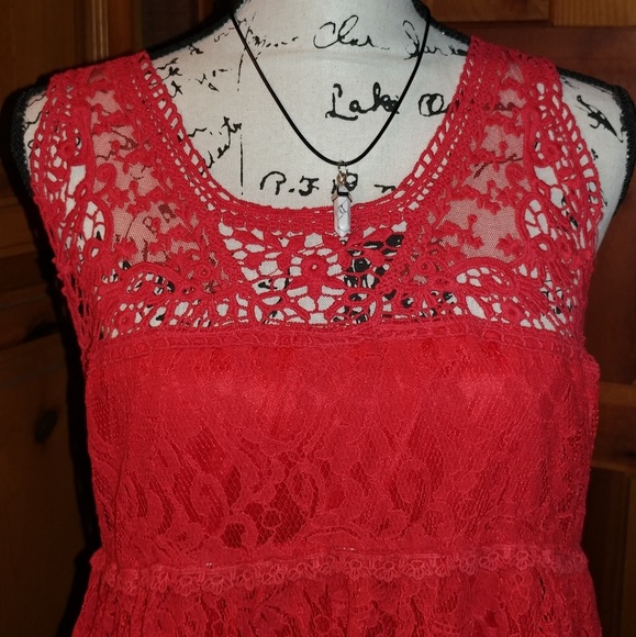 💘5/$25 💋bright lace/ lined short dress - Picture 2 of 6